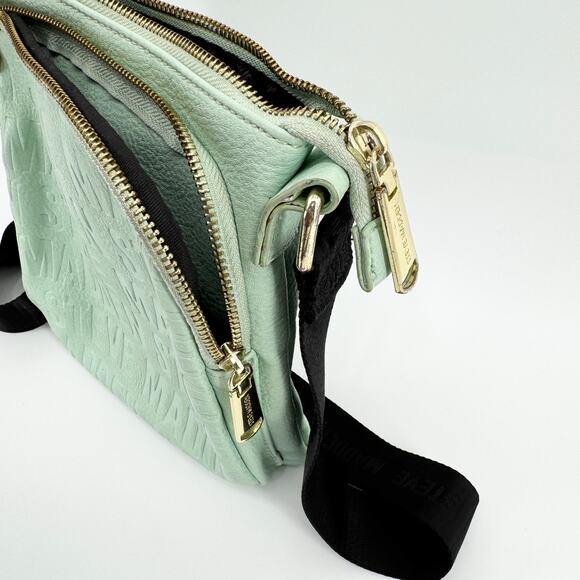 Steve Madden Cross Body Purse Mint Green Faux Leather Handbag Adjustable Strap - Picture 7 of 8